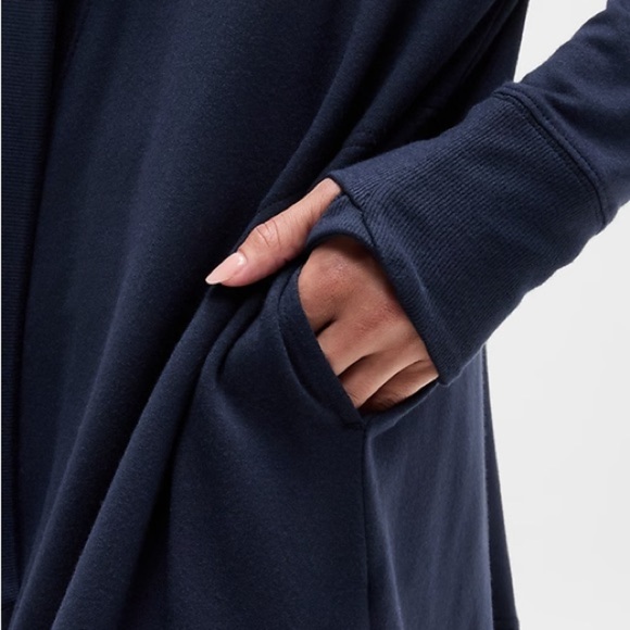 ATHLETA Navy Blue Cardigan Pranayama Restore Wrap Soft Sweater 1X Casual Walking - Picture 4 of 9